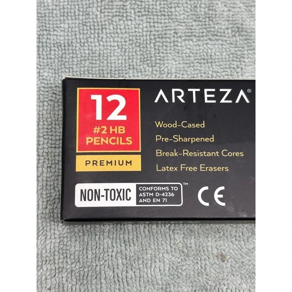 Arteza 12 Pack #2 HB Wood-Cased Pencils Pre-Sharpened‎ Break-Resistant ARTZ-8117